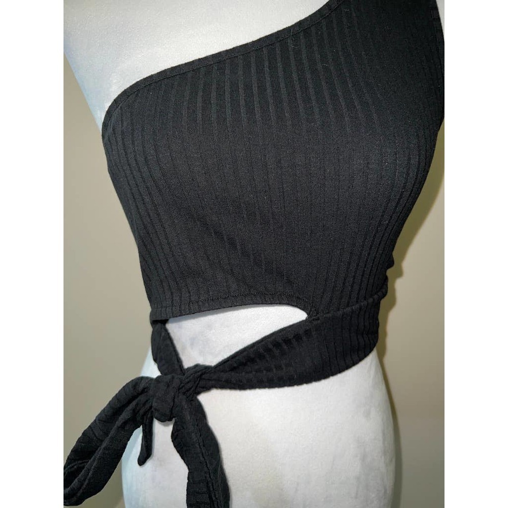 American Eagle Black One Shoulder Tank - Picture 2 of 4